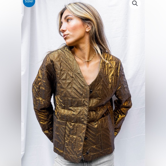 Leon & Harper Viseur bronze quilted jacket - Picture 1 of 8